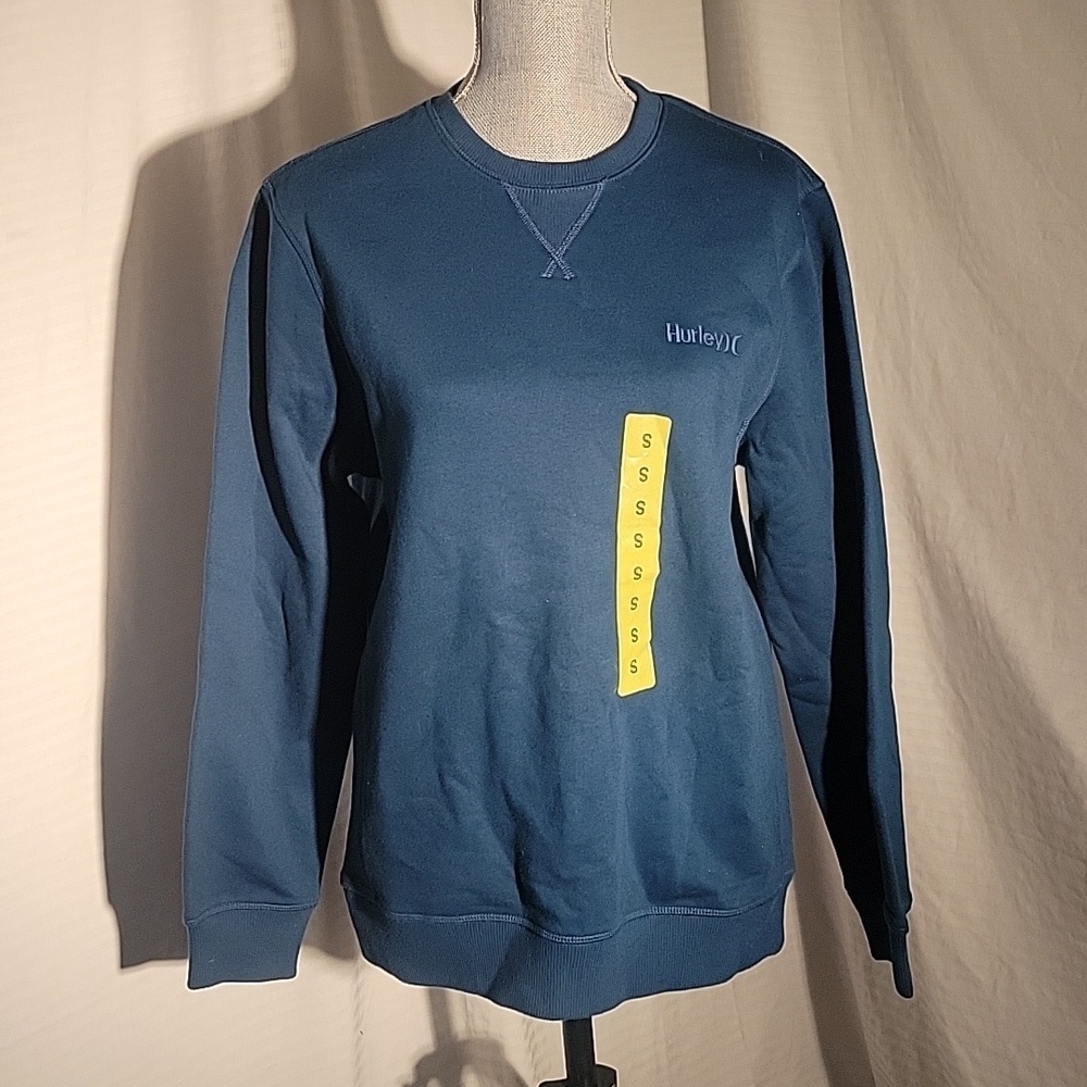 Hurley Men's Blue Classic Casual Long Sleeve Crew Neck Fleece, Size: S, NWT